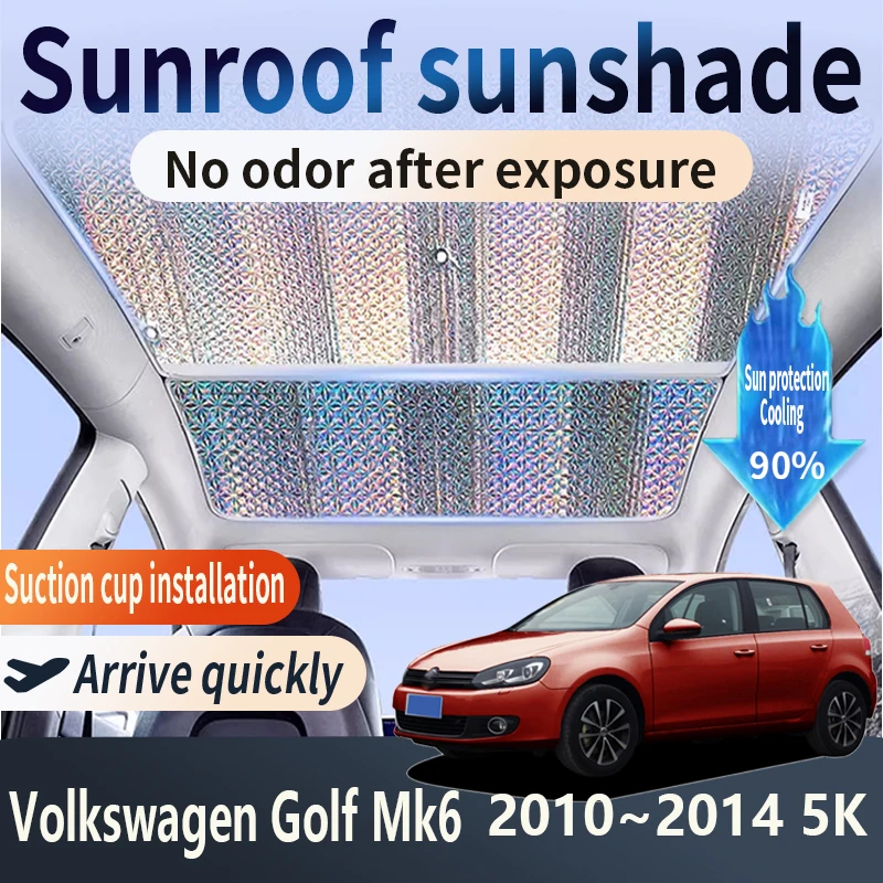 Солнцезащитный козырек на крыше, подходит для Volkswagen Golf Mk6 2010 ~ 2014 2012 2013, панорамная крыша автомобиля, 1X теплозащитный экран, солнцезащитный козырек с защитой от ультрафиолета