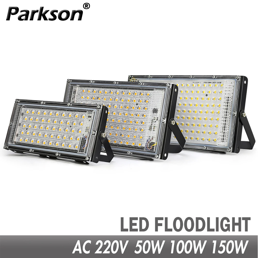 50W 100W 150W LED projecteur IP65 étanche AC 220V projecteur extérieur projecteur LED réflecteur lampadaire mur lumières d'inondation
