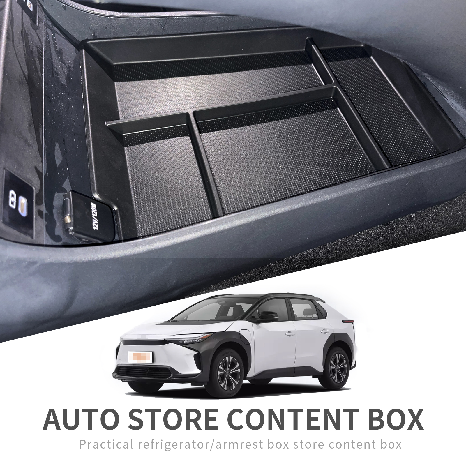 Left Drive for Toyota Bz4x / Subaru Solterra 2022-2024 Car Center Console Storage Box Accessories Organizers Tidying