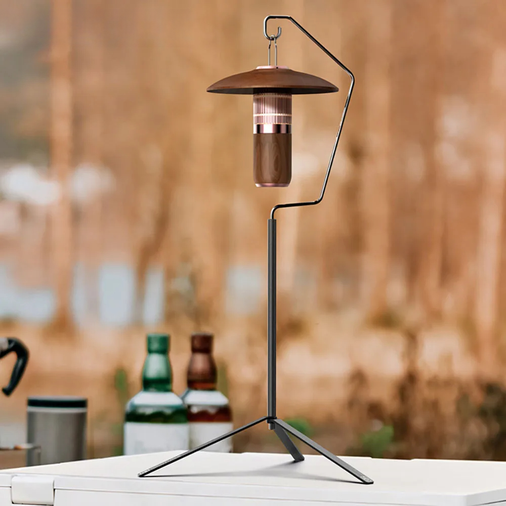 Marco de luz de escritorio, soporte pequeño ligero, trípode para acampar, aleación de aluminio, iluminación de escritorio extraíble, marco de gancho colgante