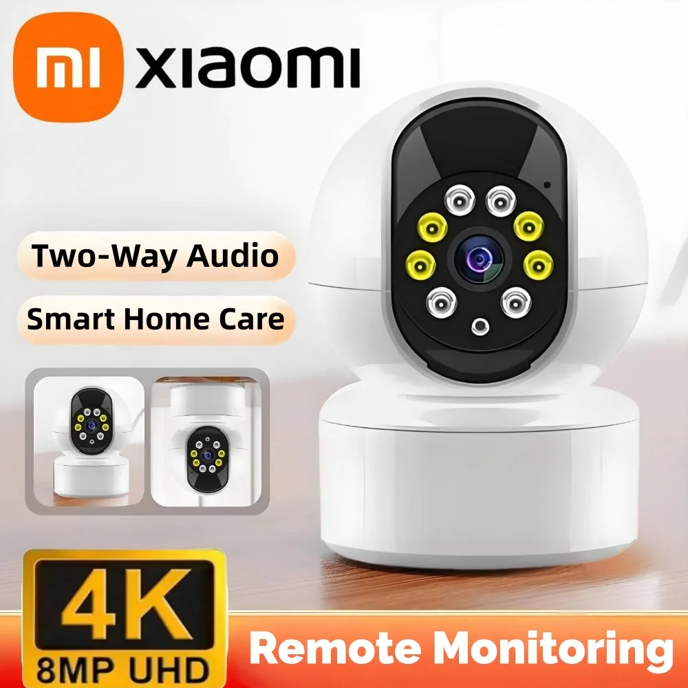 Xiaomi – caméra intelligente rotative 6K, Surveillance contrôlable par WiFi, Audio bidirectionnel, suivi automatique, moniteur de Vision nocturne couleur, caméra intérieure