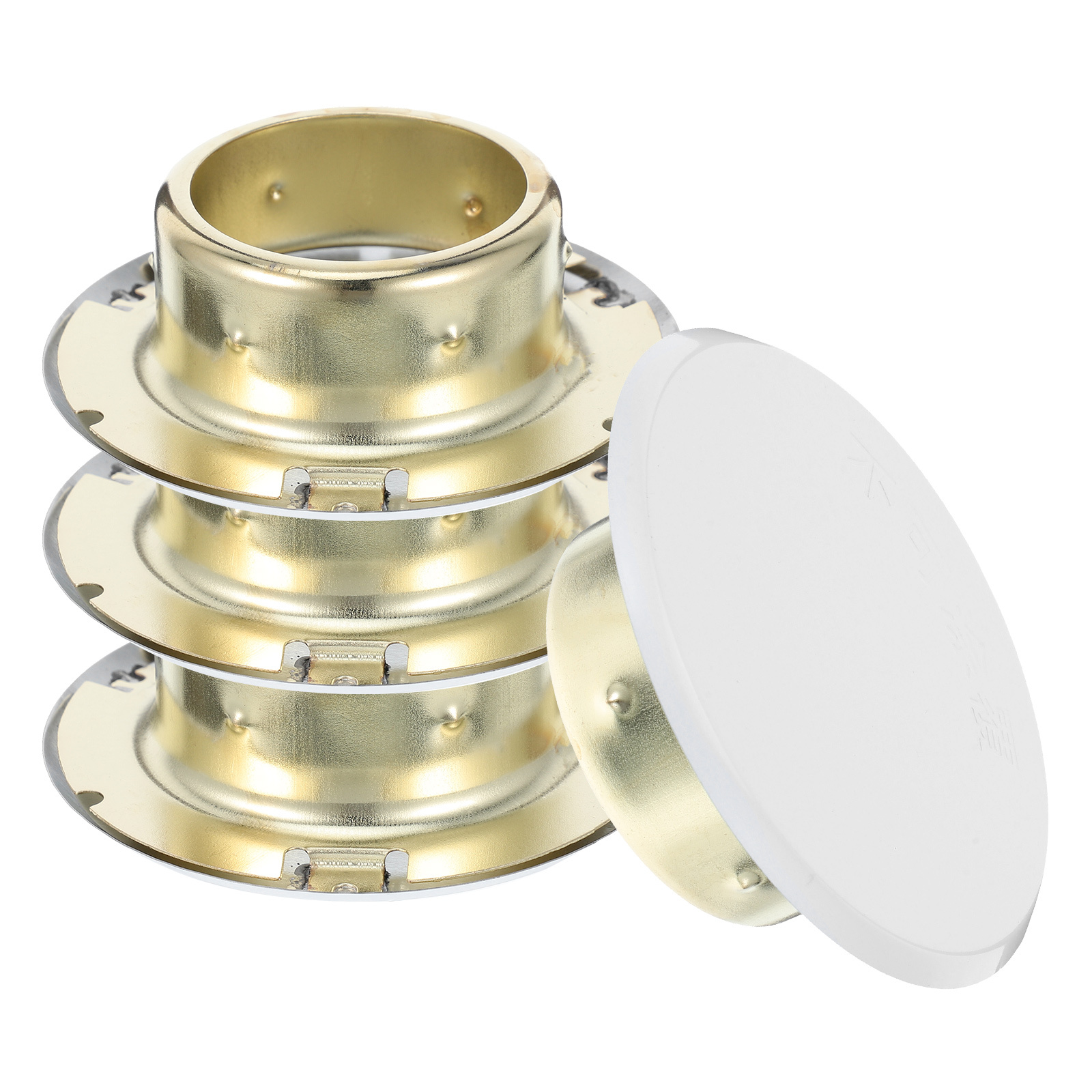 4Pcs Fire Sprinkler Cover Plate Concealed Metal Nozzle Cap for Residential Commercial Safety System Decorative Automatic