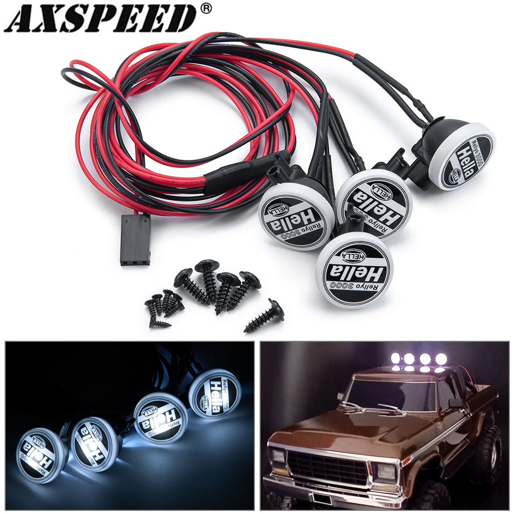 AXSPEED RC фонари на крышу автомобиля Hella светодиодные фары яркие лампы для 1/10 RC Crawler Car Axial SCX10 TRX4 TRX6 Tamiya TT01 D90 TF2
