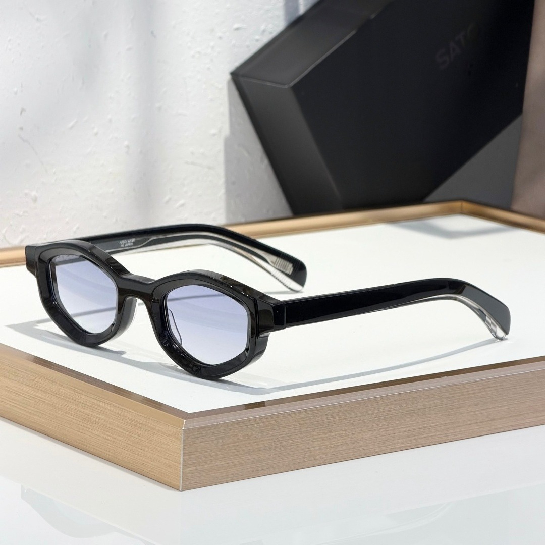 Minimalist Japanese Style LA SIRIUS Polygon Shades 2026 New Thick Acetate Frame UV400 Handmade Unisex Eyewear