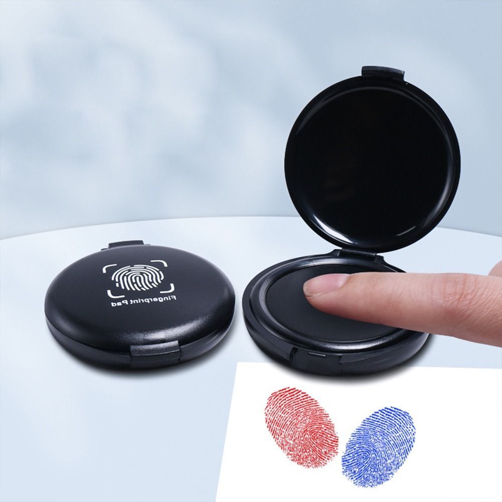 1pc almofada de tinta de impressão digital almofada de tinta de impressão digital para notário id de impressão digital cartões de identificação de segurança suprimentos kit de impressão digital