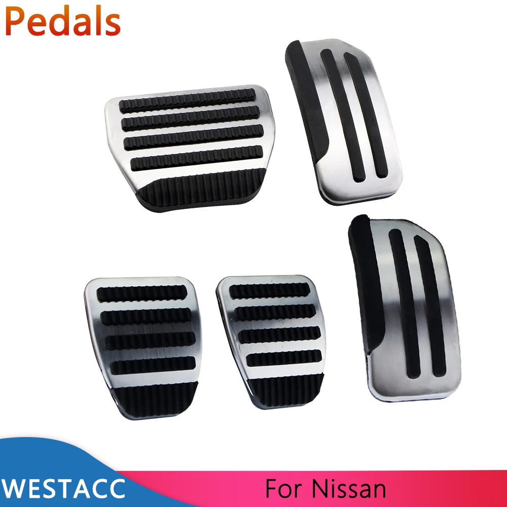 Cubierta de pedales de coche para Nissan Note 2014-2021, Tiida, March 2011-2015, Sentra VII 2012-2017, Juke Leaf 2011-2018, Altima 2012-2015