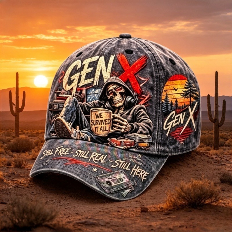 Baseball Cap Sun Protection Breathable 3D Digital Printing American Style Personalized Casual Sunshade Hat  Adjustable