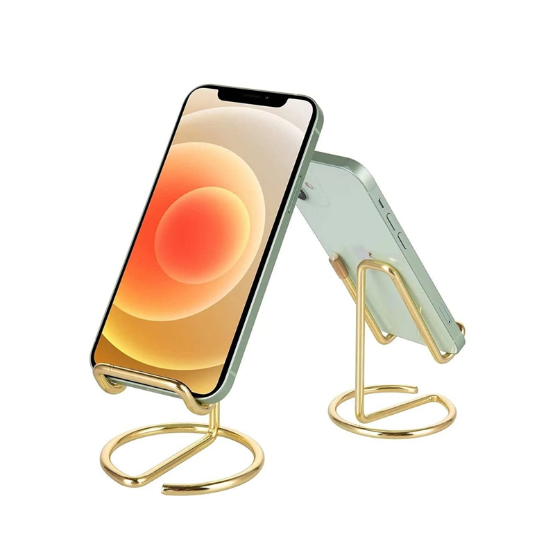 Supporto portatile per telefono cellulare in filo pigro in metallo 1PC oro per telefono cellulare Ipad accessori per rack di archiviazione universale decorazione da scrivania