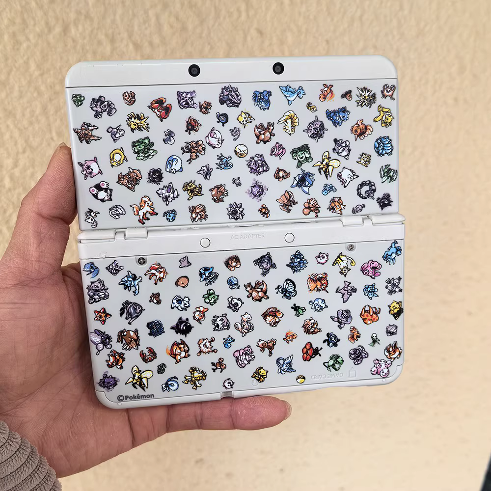НОВЫЙ сменный корпус для консоли 3DS Pokémon, иллюстрации первого поколения, новый сменный чехол 3ds, корпус AE