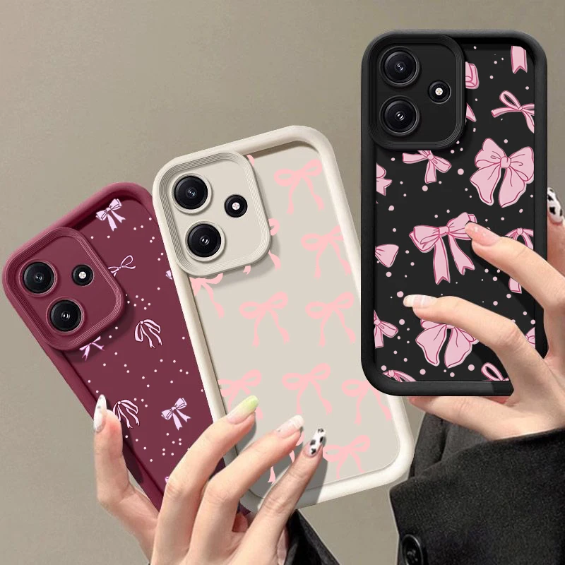 3D Rosa Bowknot Cassa Del Telefono Per Motorola Moto G24 G54 G05 G04 G34 G75 G14 G15 E13 E40 E14 E22 E32 G9 G Play 2025 Copertura Morbida Casse