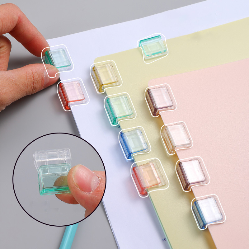 Pinces à papier couleur gelée Kawaii A4, Clips de reliure pour fichiers, Documents, porte-billet, marque-pages, pince de Page d'index, organisateur de bureau