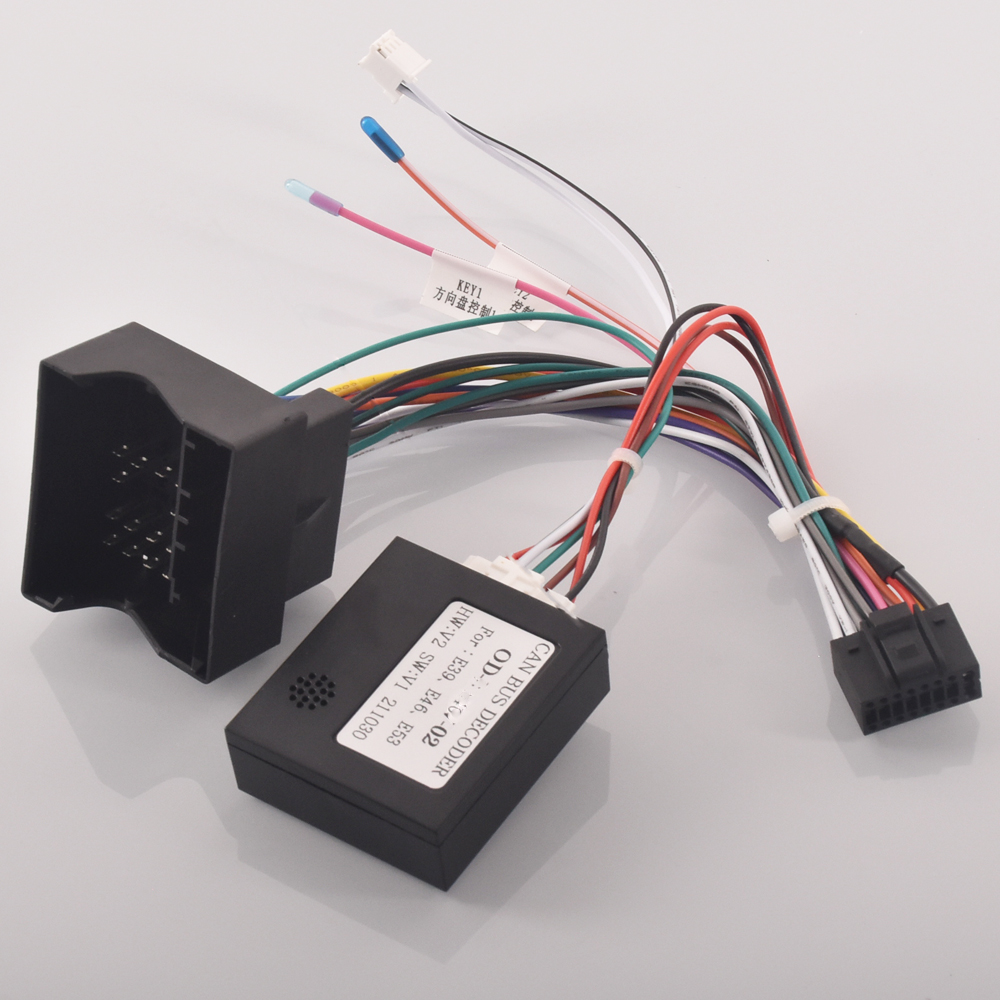 Adaptador de Cable de arnés de cableado estéreo de Radio de coche Android 16 pines para BMW E46 E87 E65 E66 E67 con Quadlock