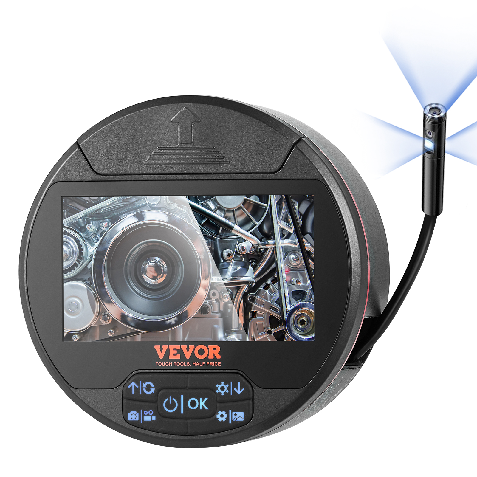 SucceBuy Triple Lens Endoscope Camera 4.3" IPS Screen Inspection Camera with IP67 Waterproof Borescope for Automotive Plumbing