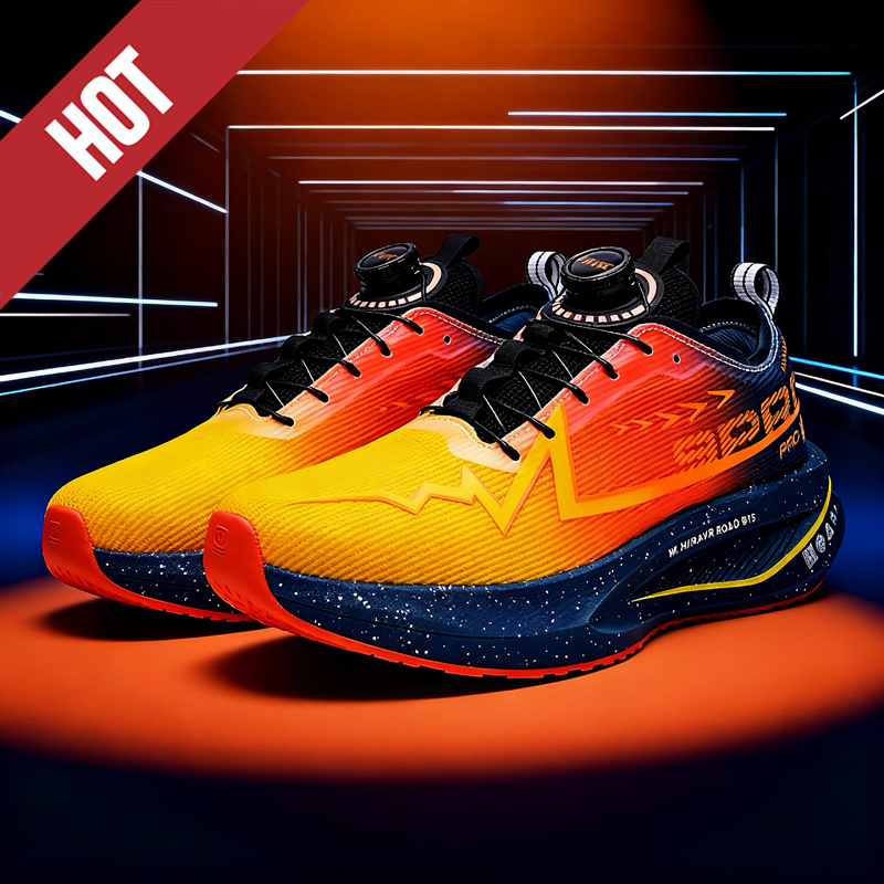Buty do biegania z fluorescencyjnymi elementami, płyta karbonowa, maraton, męskie, sportowe, oddychające, lekkie, damskie, wygodne, sportowe sneakersy, casual