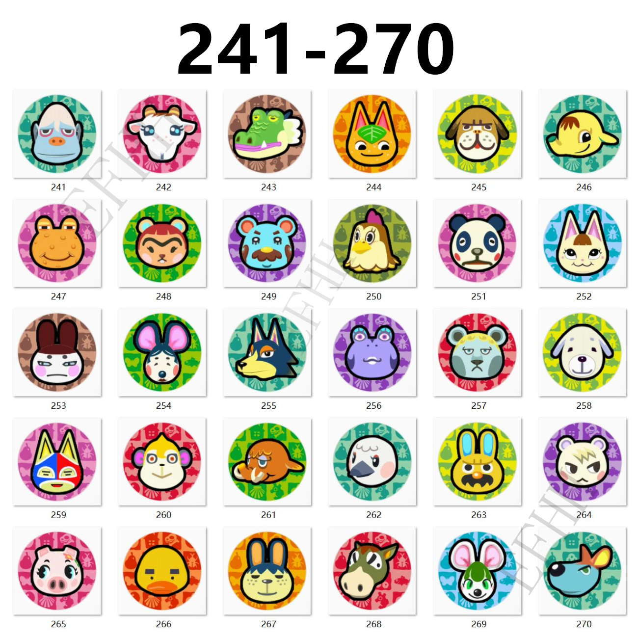 241-270 Various Amxxbo Card Hot Game Animal Croxxing: New Horizons cute roles NS Set Collect Mini NFC Coin Cards Marshal Daisy