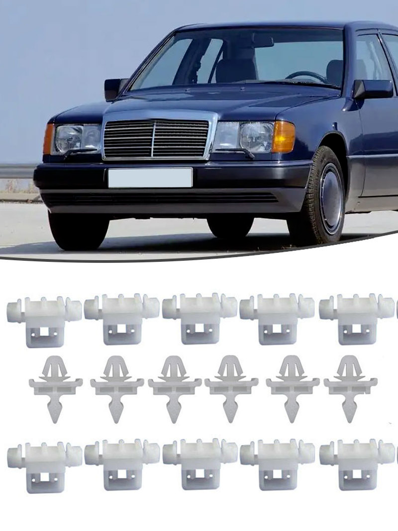 30 ชิ้นสําหรับ Sacco 190 W201 W124 A124 S124 รถประตูด้านข้าง Moulding Trim คลิป A 0019884981   ก 0019885181   อุปกรณ์ตกแต่งรถยนต์
