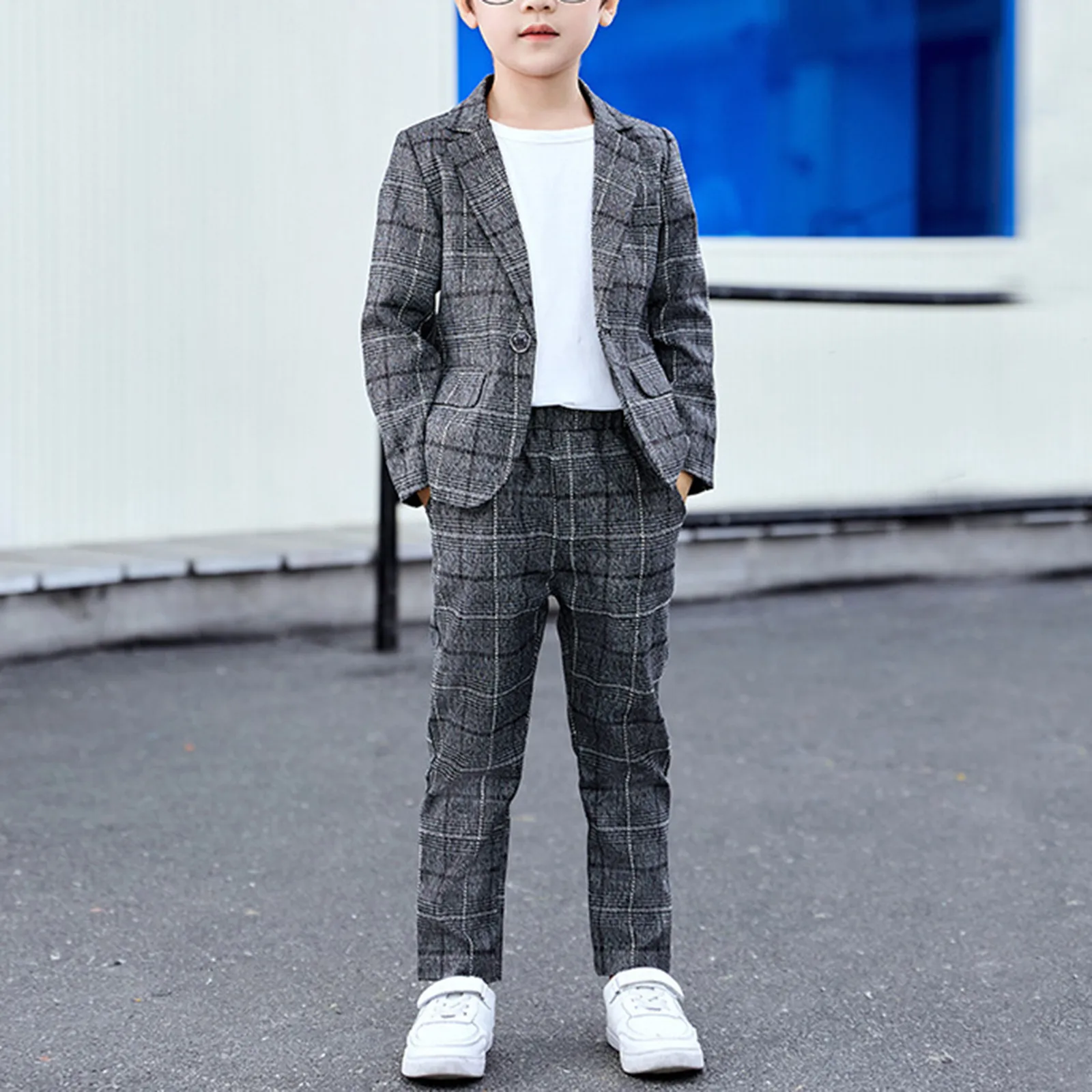 Conjuntos de ropa de Piano clásico para niños, trajes de boda formales a cuadros para bebés, vestidos, disfraz festivo para niños, uniforme escolar elegante