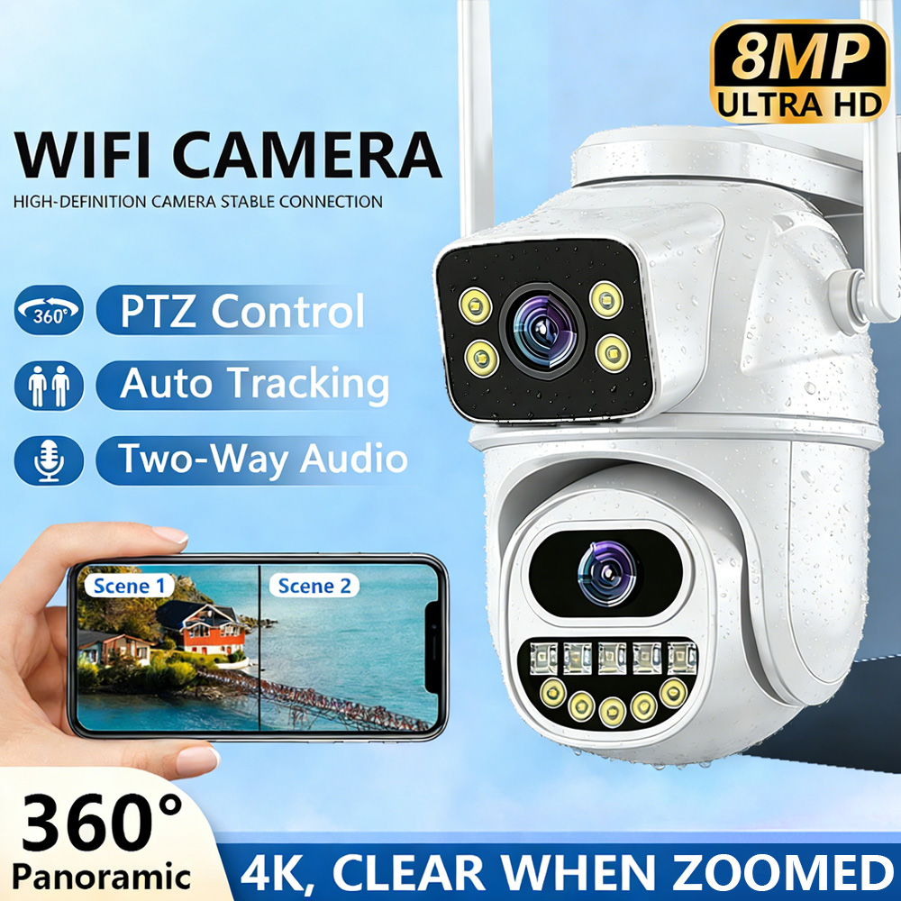 สินค้าขายดี 360 °   กล้องรักษาความปลอดภัยไร้สายแบบไม่มีจุดบอด, กล้องเฝ้าระวังกลางแจ้งคุณภาพสูงกันน้ำ, การตรวจสอบโทรศัพท์ระยะไกล, W