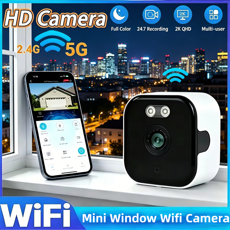 2,4/5GHz WLAN 3MP 1080P HD Nachtsicht-Kamera zur Wandmontage, Innenbereich-Überwachungskamera mit Fernzugriff über Smartphone für Heimsicherheit und -überwachung