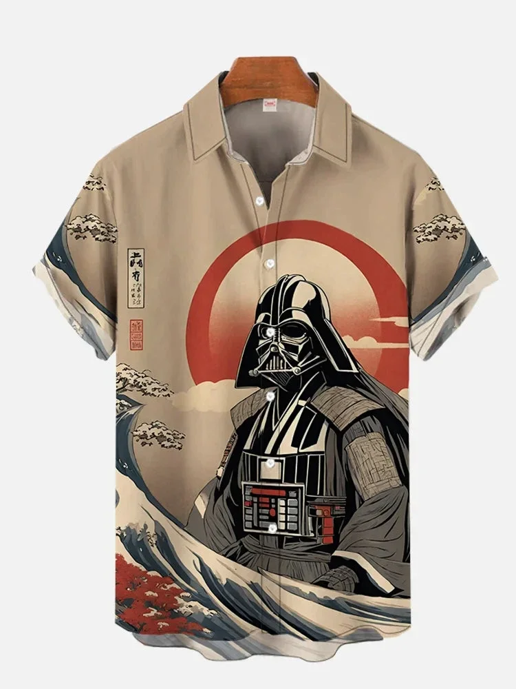 Casual Starwars-camisas de verano para hombres y mujeres, camisa hawaiana de manga corta, ropa informal para niños, camisas para adolescentes y niñas, camiseta de moda para hombre