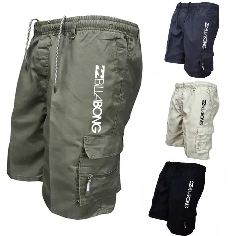 Nouveaux shorts d'été 2026, shorts de course multi-poches tendance, shorts de sport amples pour entraîneur de basketball, shorts décontractés de travail pour hommes