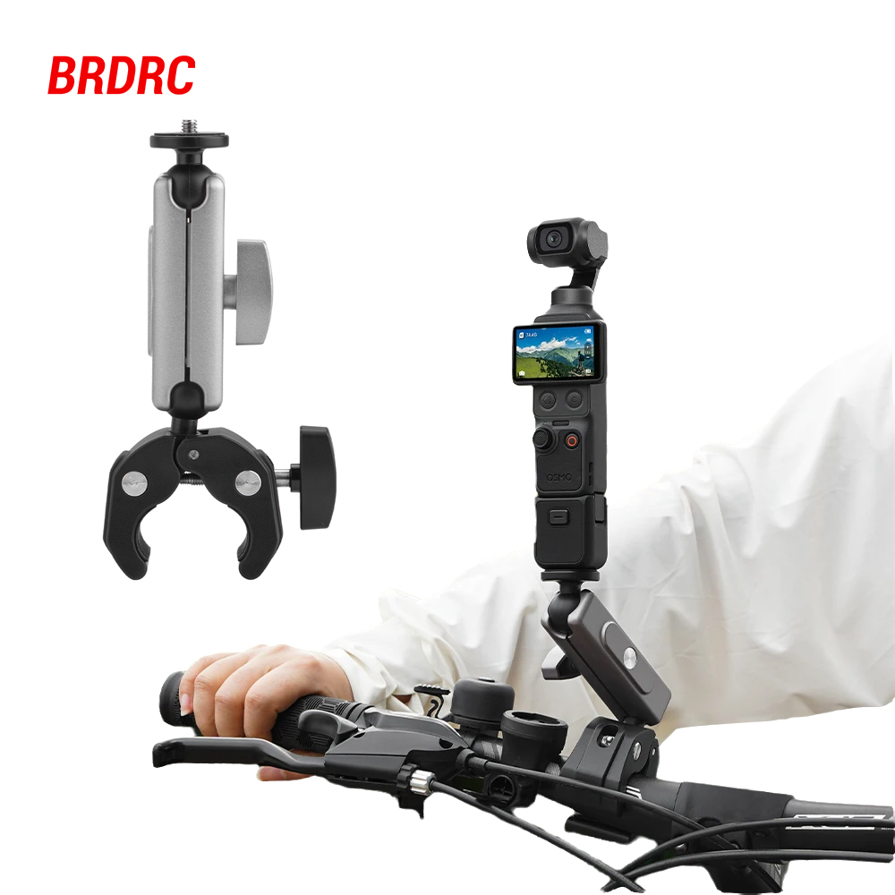 Uchwyt Flymile Super Clamp z obrotem 360 stopni °   Uchwyt na kierownicę roweru/motocykla z głowicą kulową do DJI Pocket 4 4P/Insta 360 Luna Ultra/X5