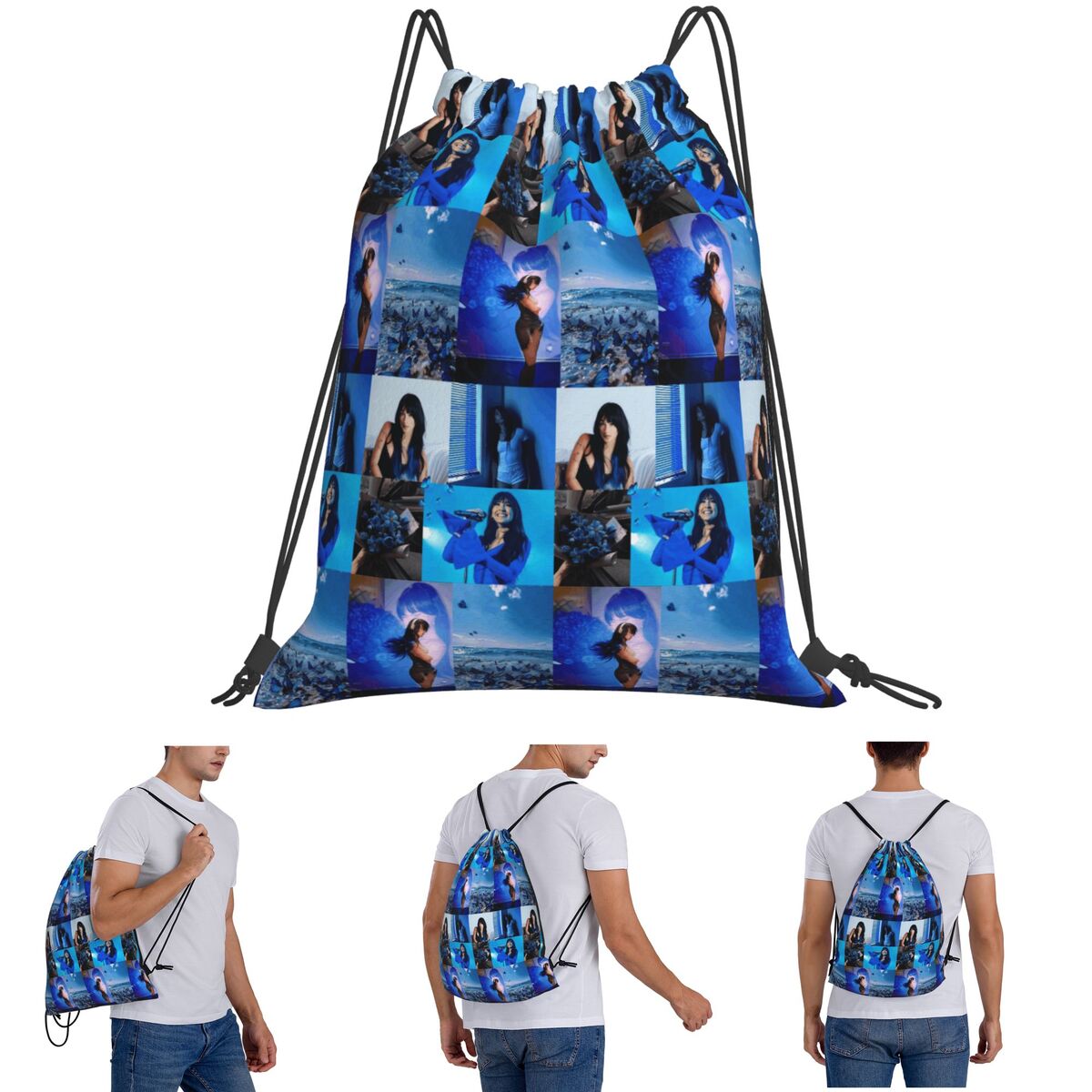 Singer Aitana Backpacks Casual Drawstring Bundle Pocket Shoes Bag Book Bags For Man Woman School