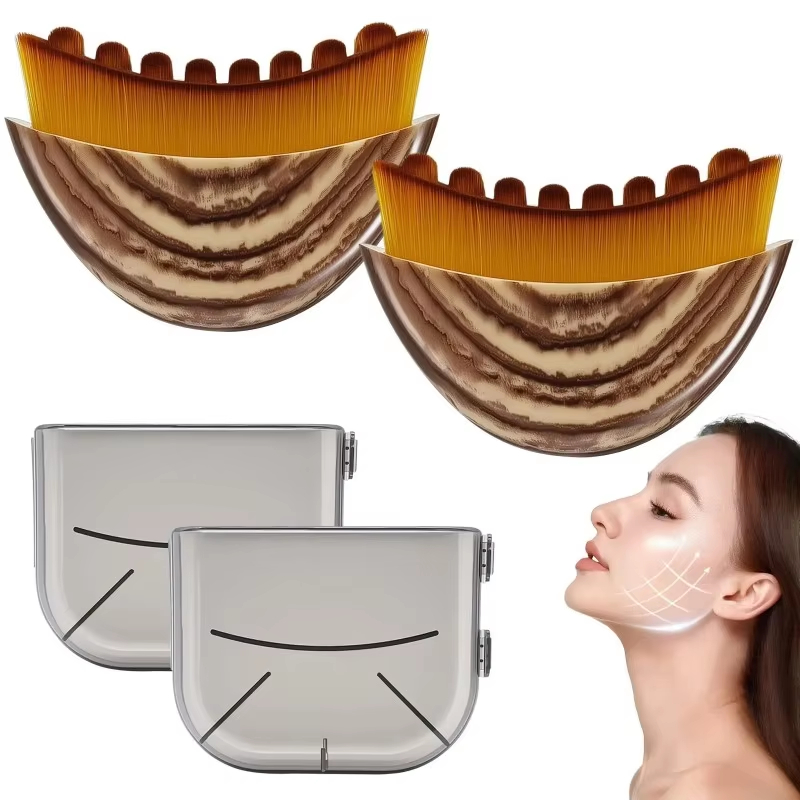 Cepillo Facial para Contorno Linfático, Masajeador de Drenaje Linfático, Masajeador Facial, Herramienta para Esculpir la Piel del Rostro y la Barbilla, Ergonómico