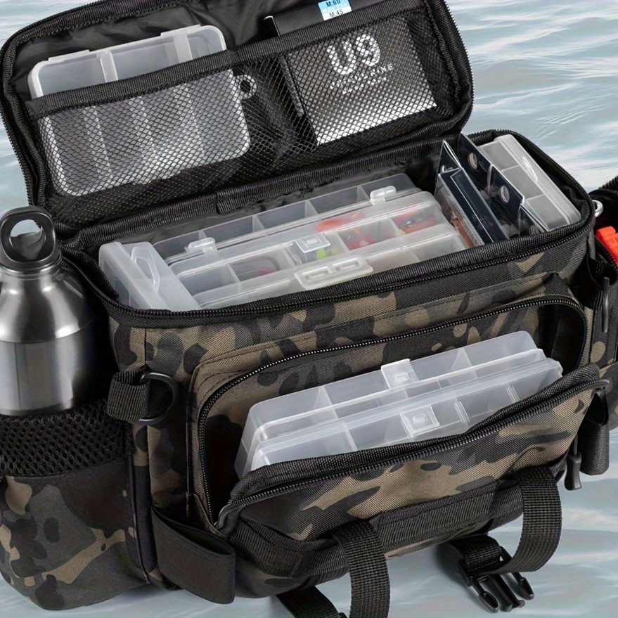 Un práctico bolso para aparejos de pesca: bolso de lona, bolso de hombro tipo bandolera, bolso deportivo de viaje universal
