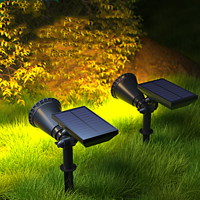 Design exclusivo 18 led rgb spot light à prova dwaterproof água jardim led solar estaca holofotes para caminho paisagem gramado decoração ao ar livre