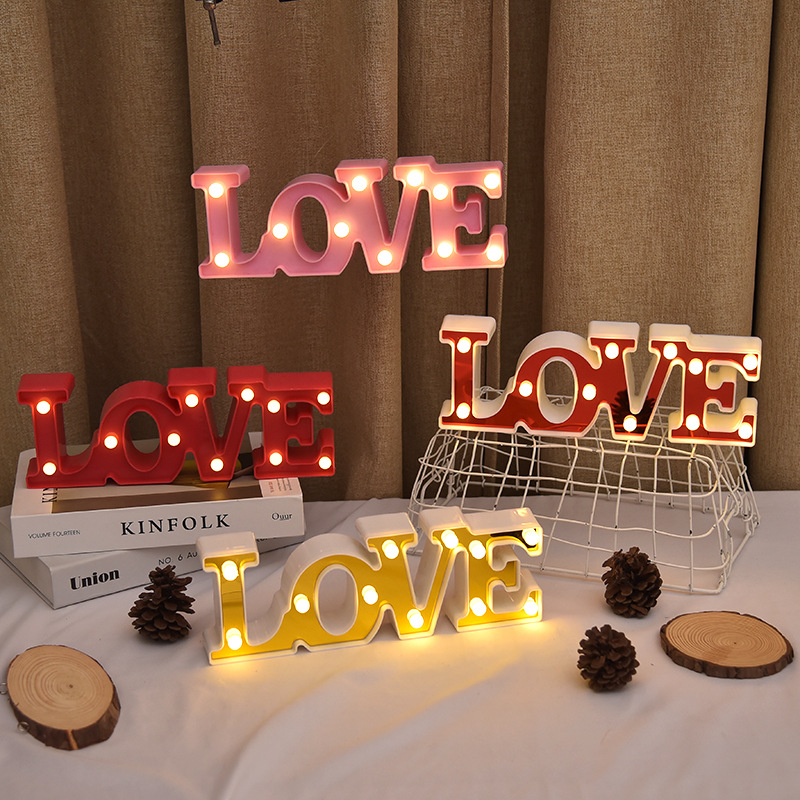 LED LOVE Light Wedding Decoration Mothers Day Gift Bride To Be Decoration Party Wedding Decor Bridesmaid Gift Party Supplies