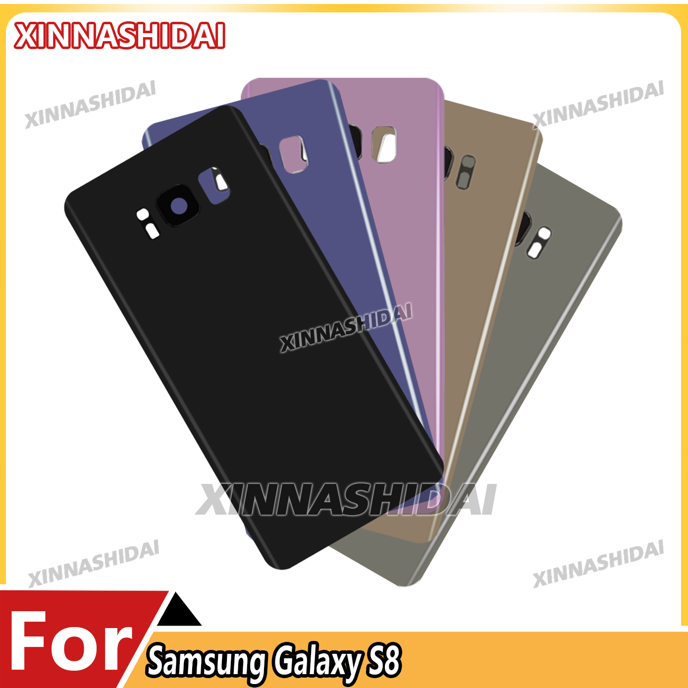 New Glass Housing for Samsung Galaxy S8 Back Battery Cover Rear Door Case Panel Replacement Part