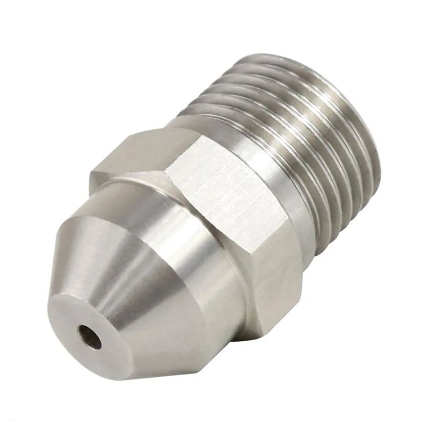 1/8 "1/4" 3/8 "1/2" BSP gwint męski prosta dysza natryskowa wysokociśnieniowy zraszacz myjący ze stali nierdzewnej do zastosowań przemysłowych
