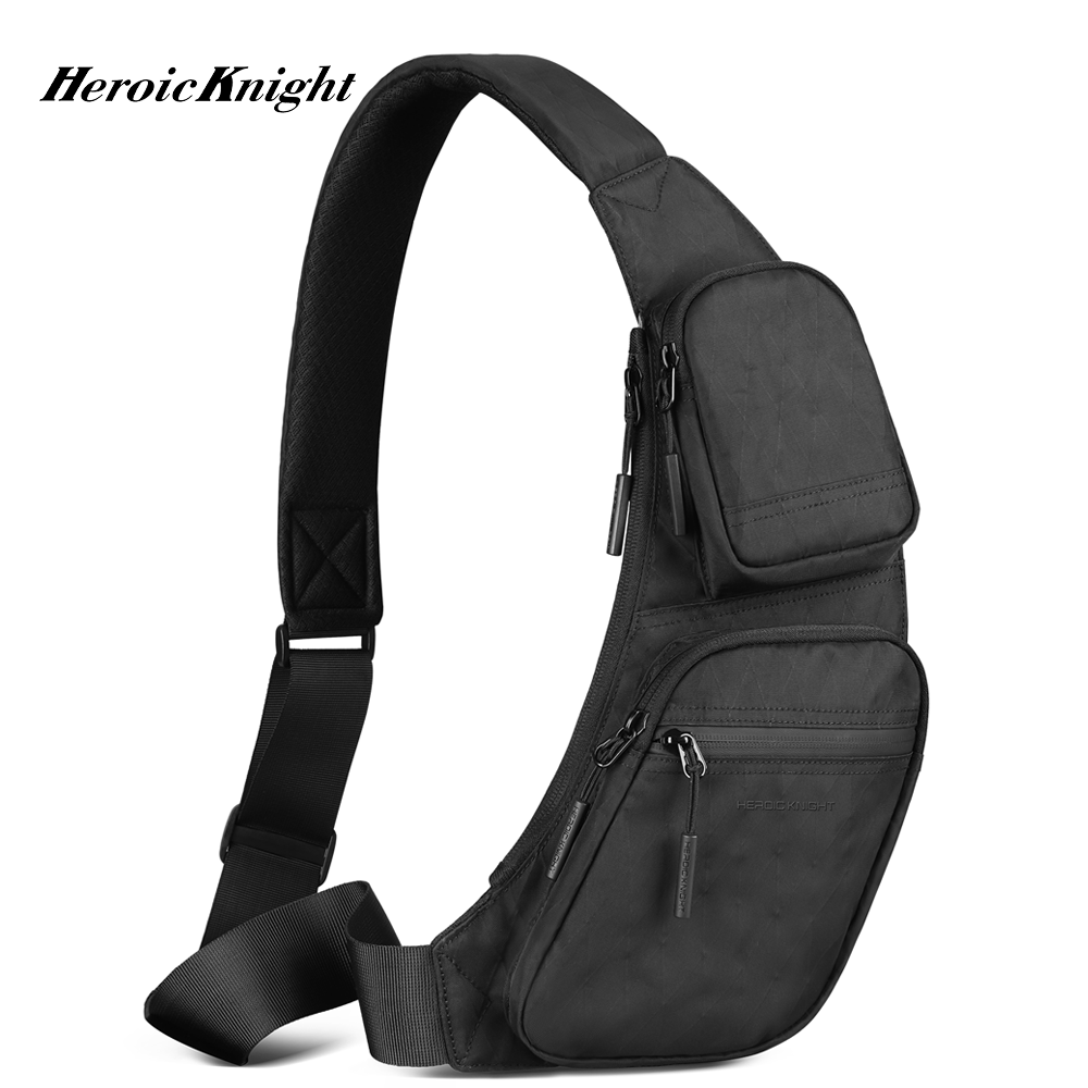 Heroic Knight Duurzame Sling Bag voor heren Lichte X-pac stoffen crossbodytas Waterdichte reisborstschoudertas Casual heuptas