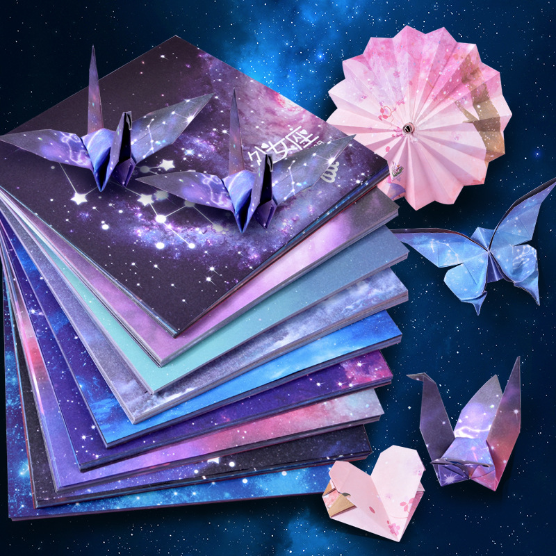 50 folhas de papel origami estrelas crianças diy artesanato mão origami sorte estrela papel dobrável feito à mão para decorações de presente artes artesanato