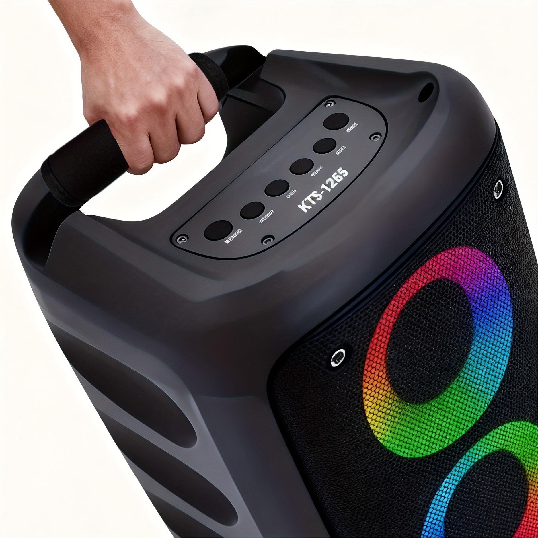 Housse de protection de poignée pour haut-parleurs portables JBi Boombox 1/2/3, poignée antidérapante, tissu durable avec motif à carreaux noirs