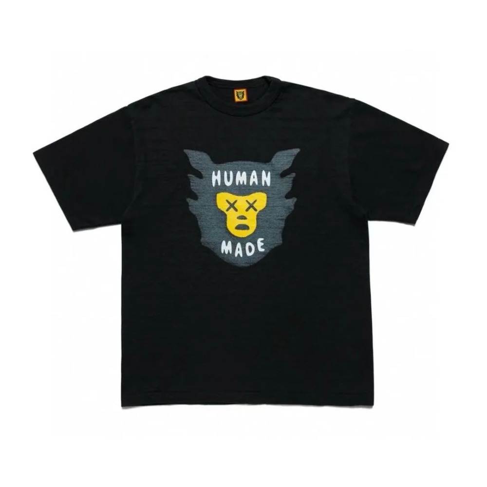 Camiseta de Verão Nova HUMAN MADE 2026 em Algodão Japonês de Bambu, Manga Curta, Gola Redonda Solta com Estampa Fofa