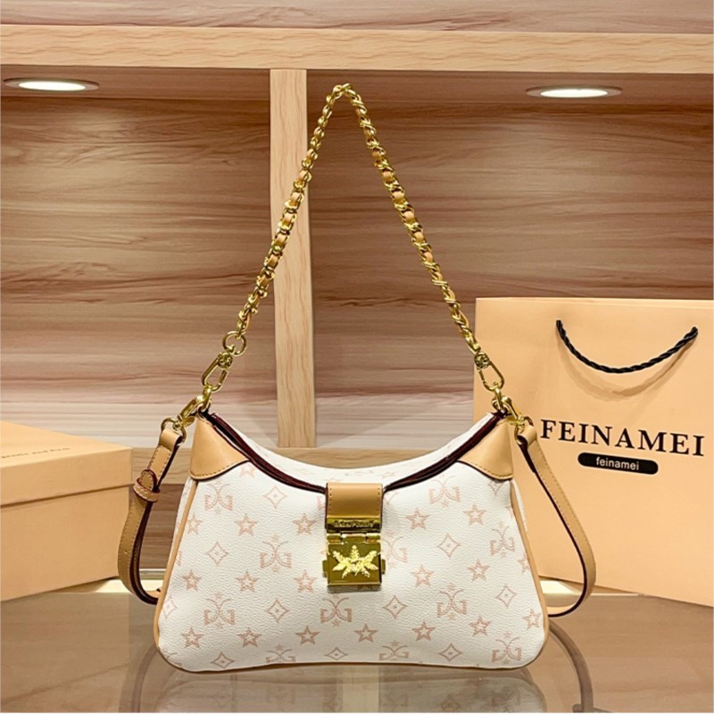 Light luxury brand women's chain underarm bag 2025 new fashion designer high-end contrasting single shoulder crossbody bag