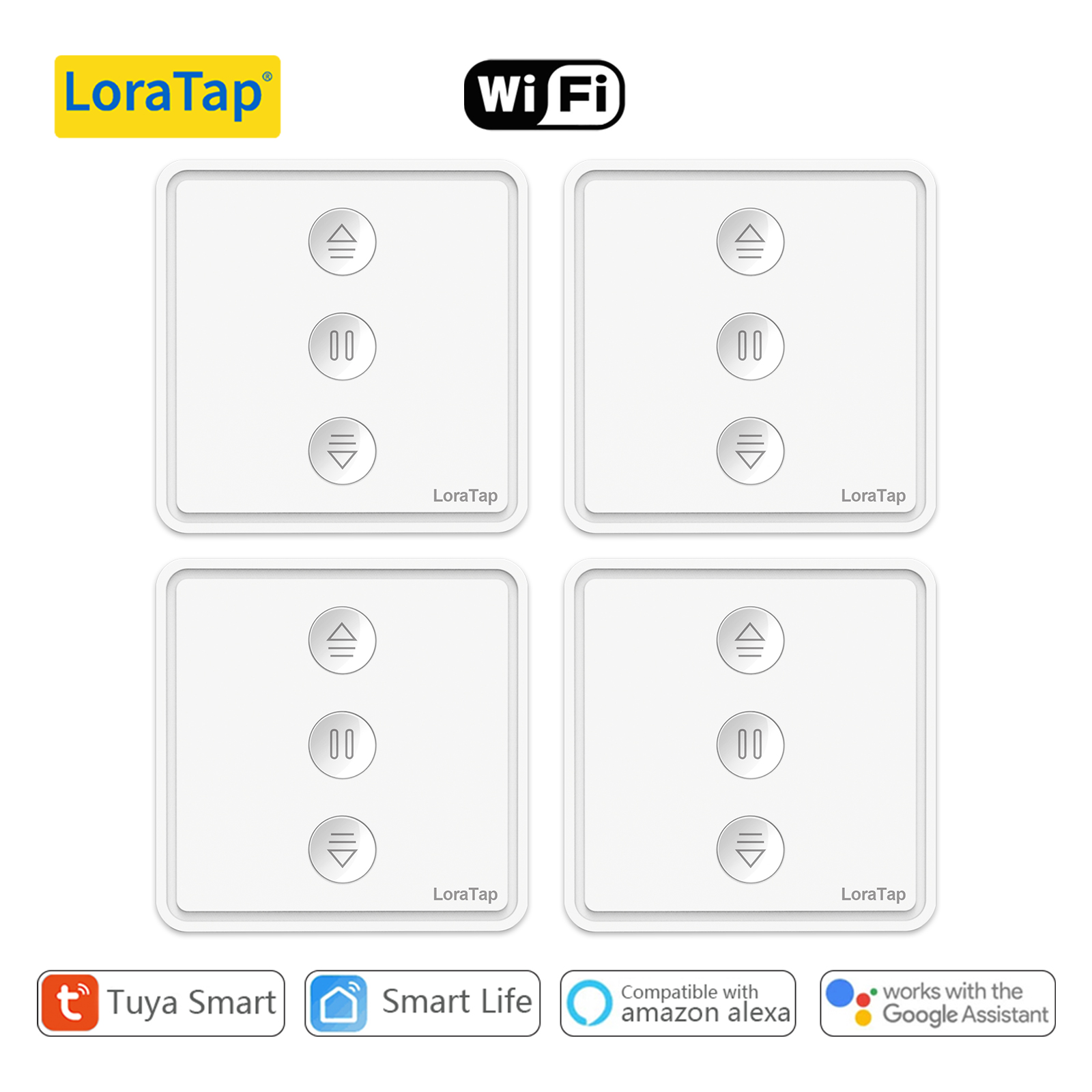 LoraTap Tuya Smart Life persiana enrollable cortina pulsador interruptor Control remoto a través del asistente de Google Alexa