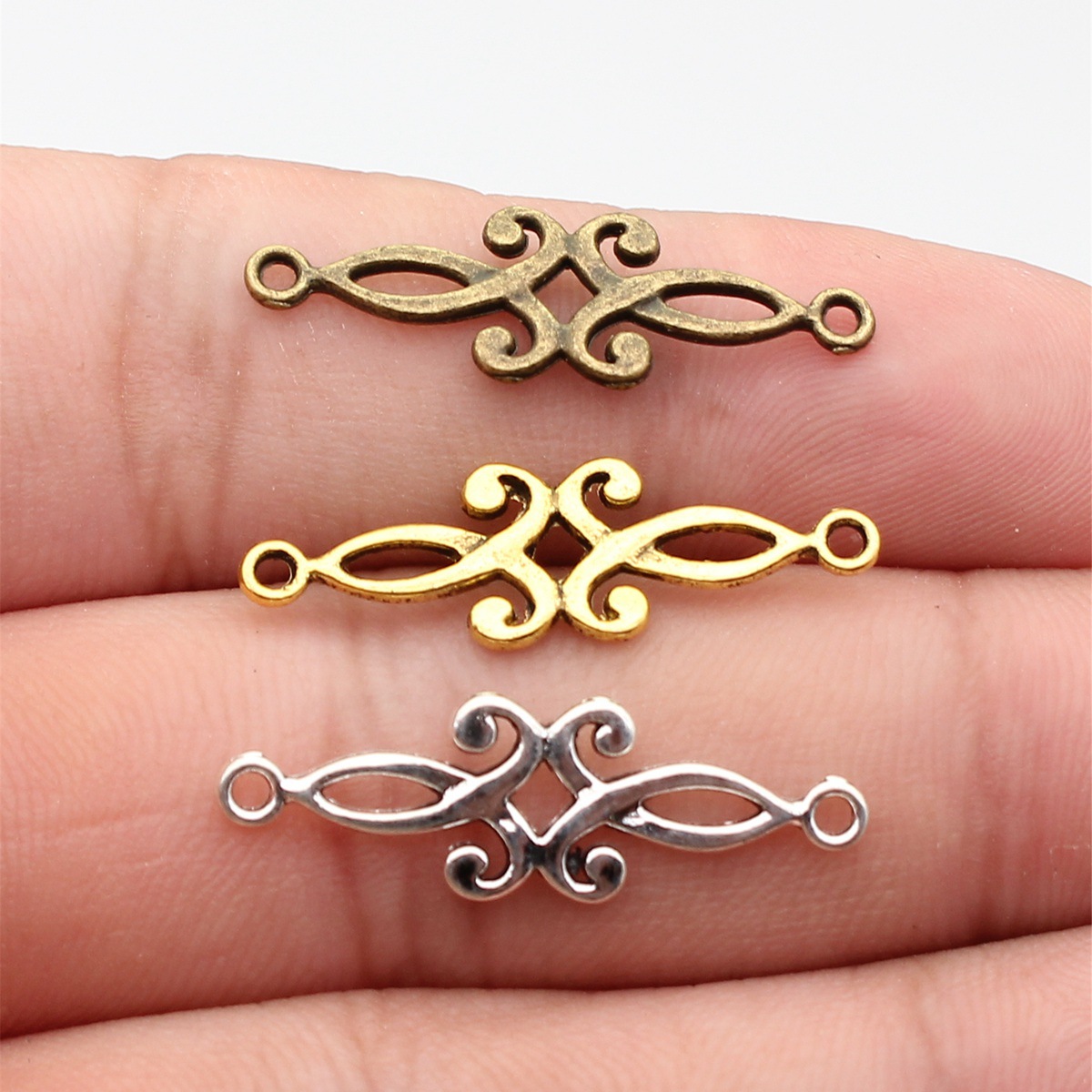 WYSIWYG 20 stks 29x9mm Trendy Hanger 3 Kleuren Connector Bedels Voor Sieraden Maken DIY Sieraden Bevindingen