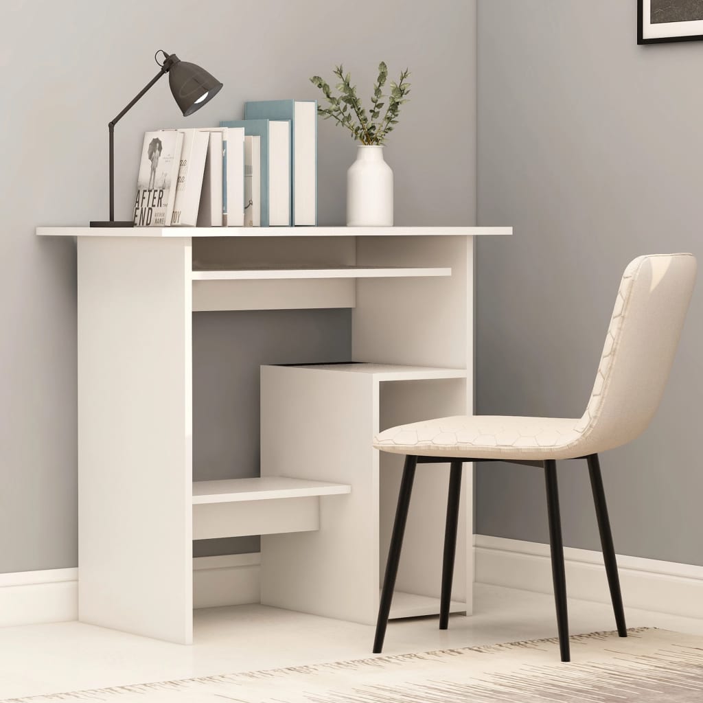 Weißes Büro 80x45x74 cm agglomerierte nordische Studie Tisch PC Gamer Computer Schreibtisch Home Office Möbel