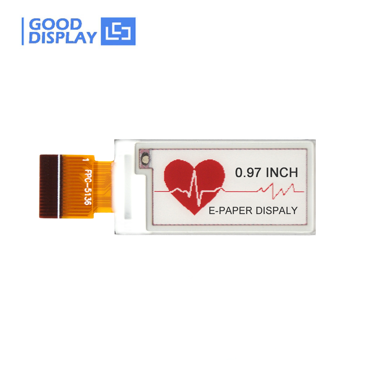 Mini-E-Paper-Display, 0,97 Zoll, teilweise Aktualisierung, roter E-Paper-Bildschirm, 18-poliges E-Tinten-Display, GDEM0097Z61