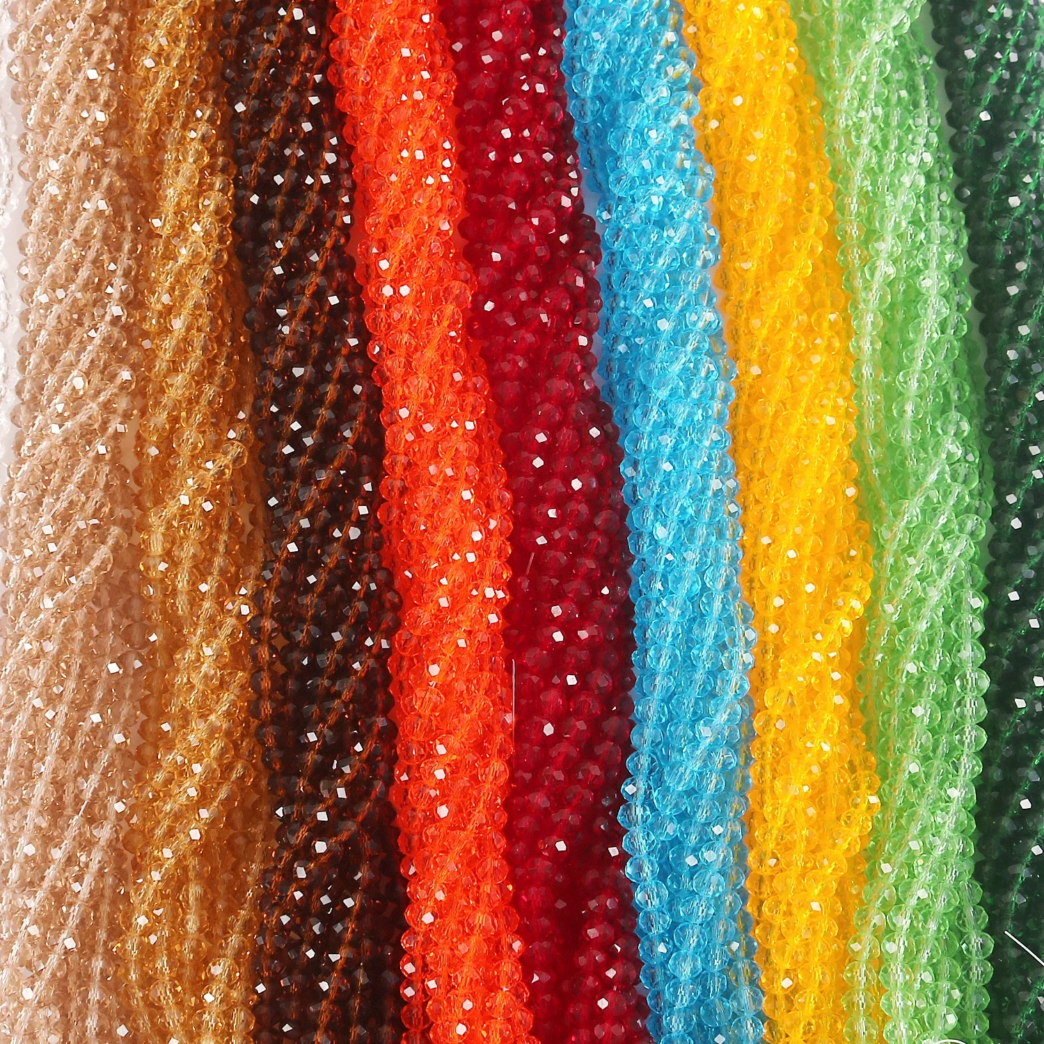 2Mm 4Mm 6Mm 8Mm Rondelle Áo Hạt Pha Lê Mài Giác Hạt Rời Không Gian Siêu Tốc Hạt Cho DIY vòng Tay Trang Sức Làm
