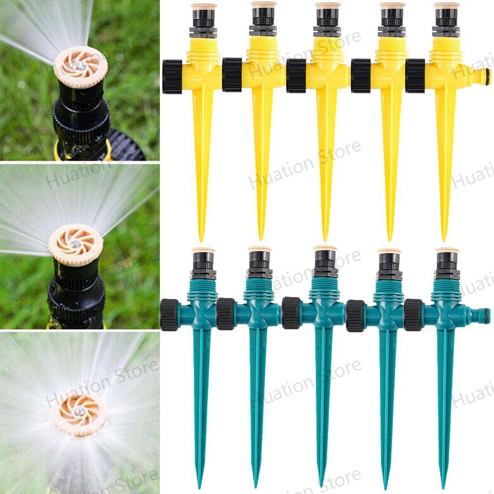 Sistema de riego por aspersión para jardín, 5 piezas, rotación de 360 °, agricultura, enchufe de tubo automático, atomización enterrada