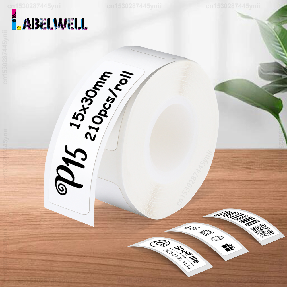 P15 etiqueta adhesiva para impresora 15*30mm 12*40mm papel de etiquetas térmicas cinta de etiquetas autoadhesiva para Marklife P15 P12 P11 D30 fabricante de etiquetas