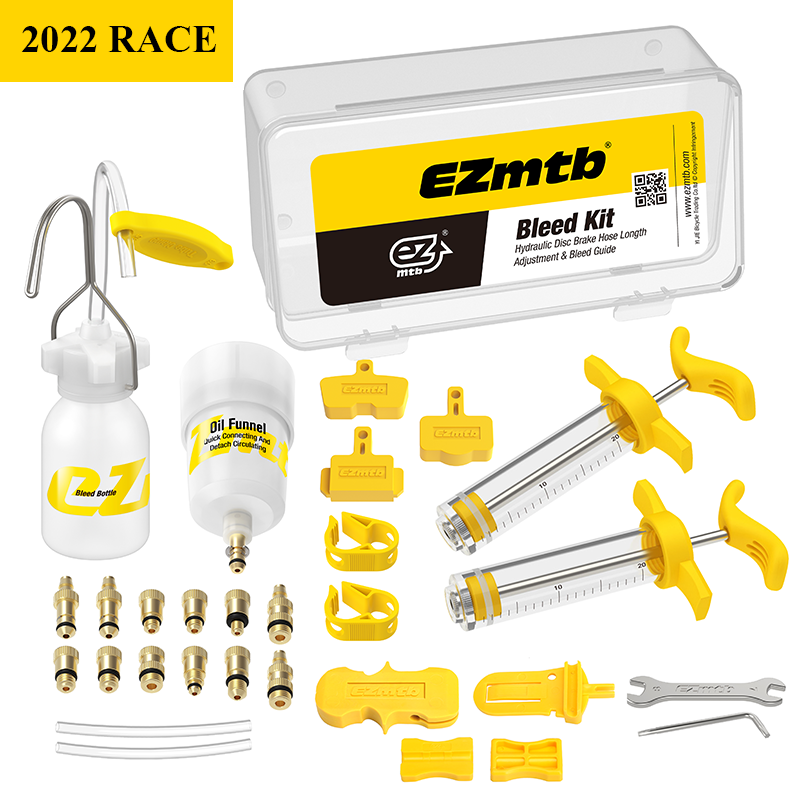 Ezmtb 2022 pro Bicycle Hydraulic Disc Brake Oil Bleed Kit Tools Compatible with SHIMANO SRAM Avid MAGURA for Road MTB Bike Repai