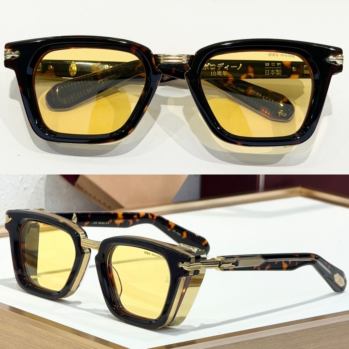 Gafas de Sol Rectangulares Decade, 12 mm de Grosor, Acetato y Titanio, Protección UV400 de Alta Calidad, Regalo para Hombre y Mujer