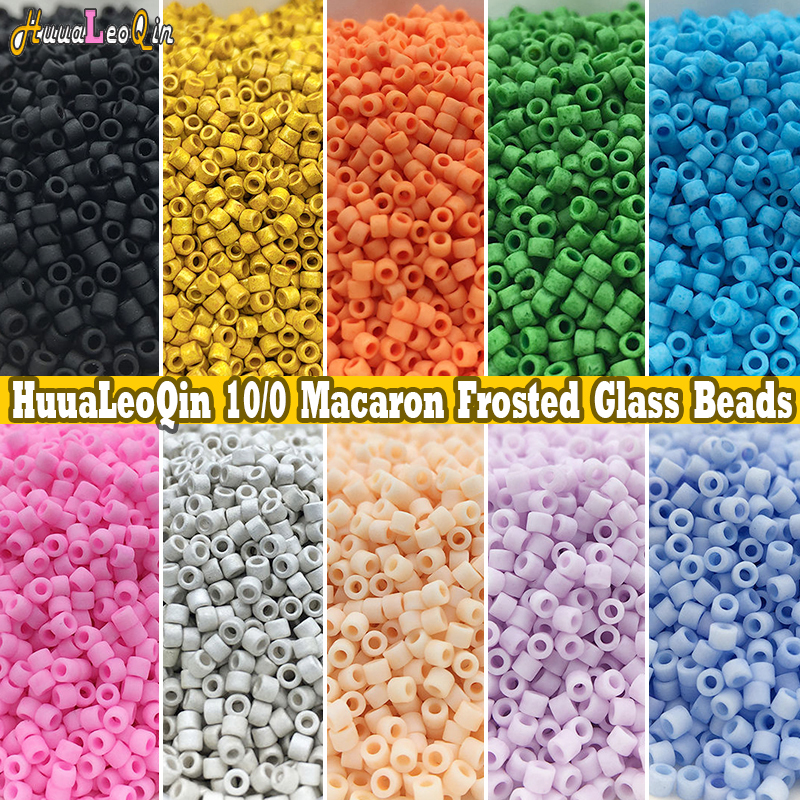 365pcs 2mm ญี่ปุ่น Frosted Macaron สีลูกปัดแก้ว Matte 10/0 หลวม Spacer ลูกปัดสําหรับเครื่องประดับทําอุปกรณ์เย็บผ้า DIY