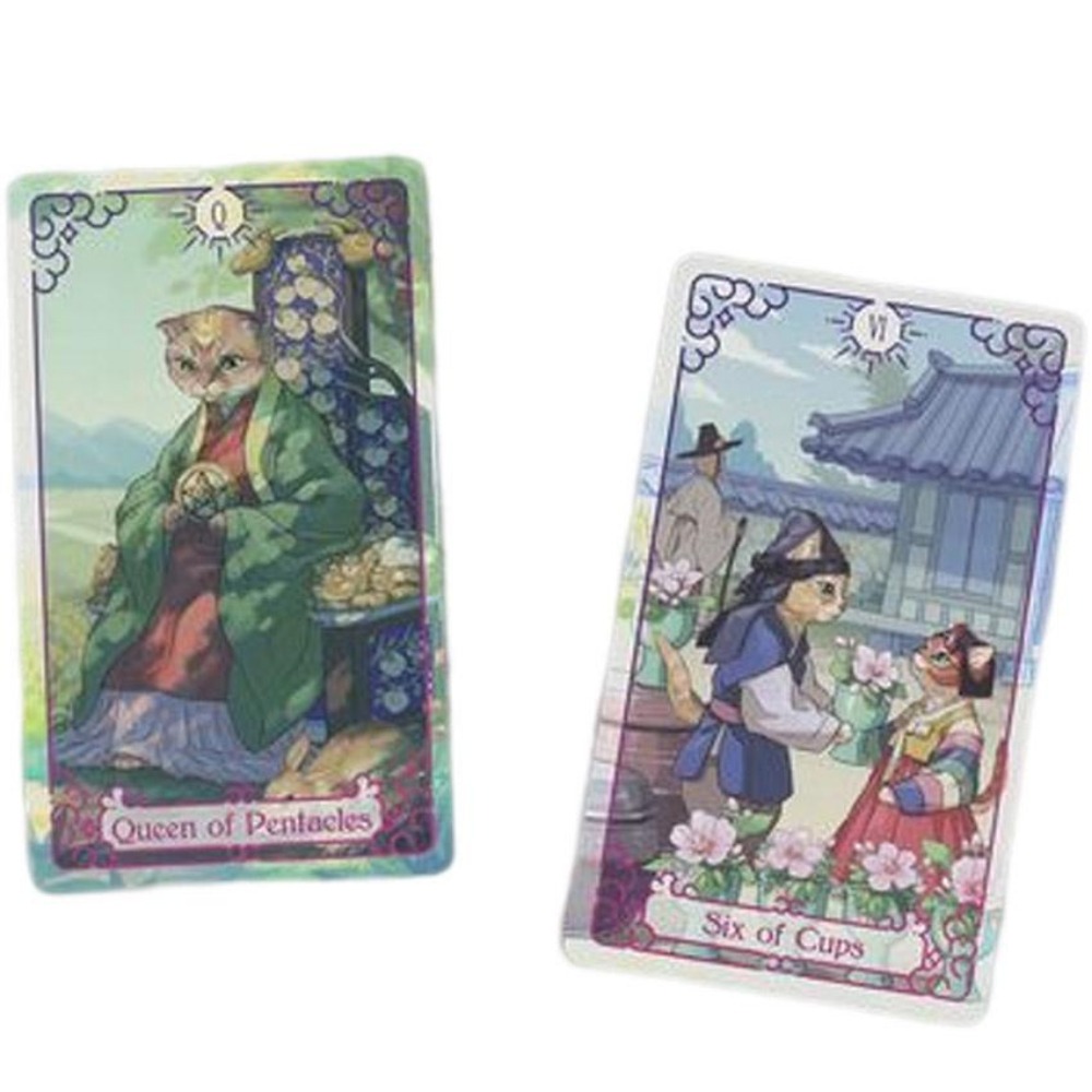 Giochi di carte del mazzo dei tarocchi del gatto 12x7 cm