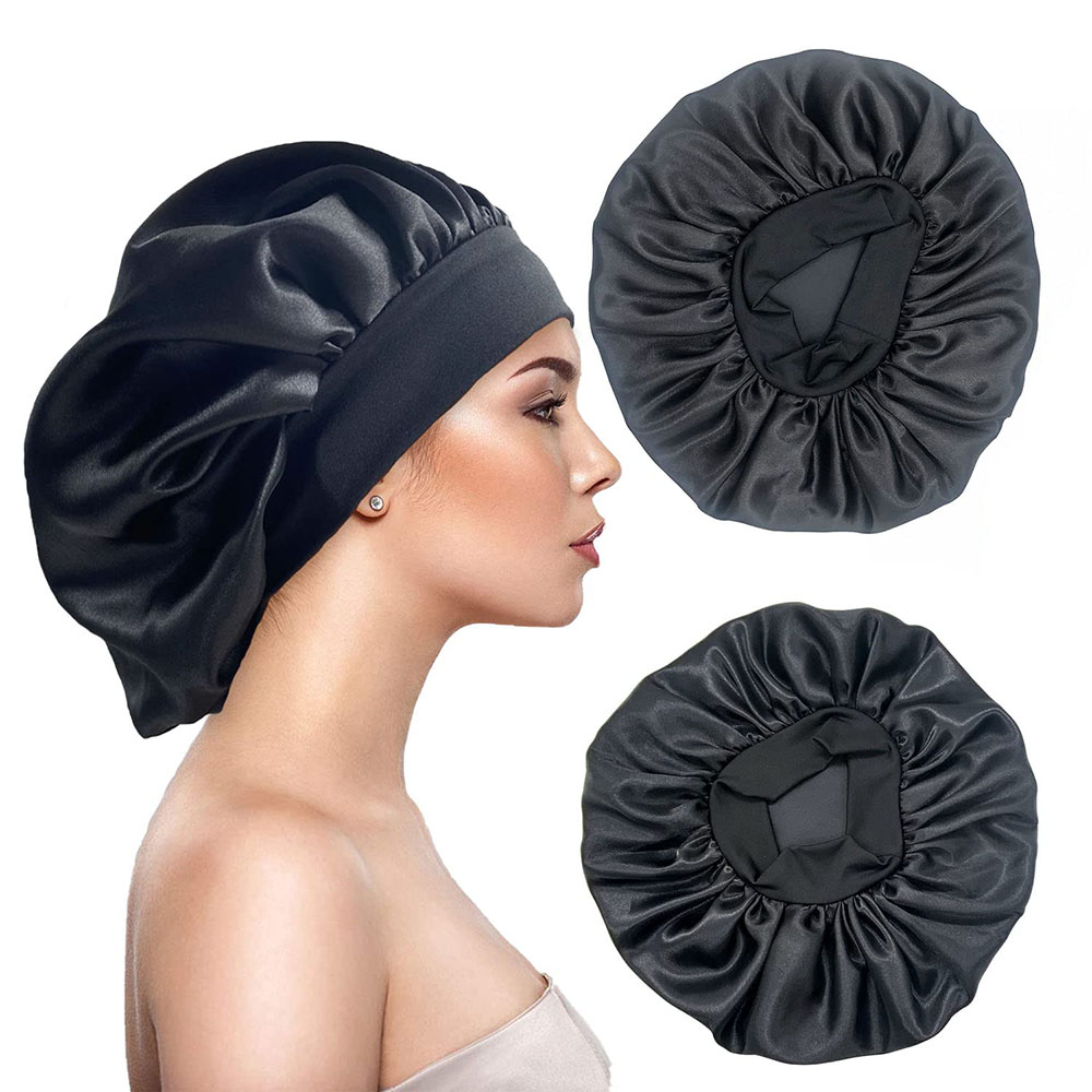 Recém Cetim Noite Cabelo Cap Mulheres Sólida Dormir Chapéu Cuidados com o Sono Bonnet Nightcap Para As Mulheres Unisex Cap